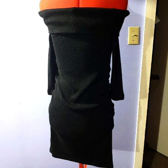 🔥HOST PICK🔥Off the Shoulder Side Rouched Maternity Bodycon Dress XS-GAP - Picture 5 of 7